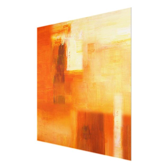 Quadros em laranja Petra Schüßler - Composition In Orange And Brown 02