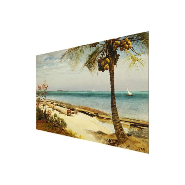 quadros sobre o mar Albert Bierstadt - Tropical Coast