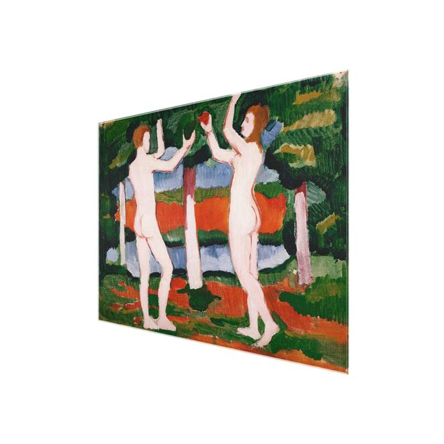 quadros decorativos para sala modernos August Macke - Adam And Eve
