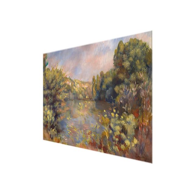 Quadros em vidro paisagens Auguste Renoir - Lakeside Landscape