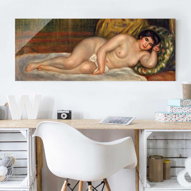 Quadros movimento artístico Impressionismo Auguste Renoir - Nude Lying, The Source