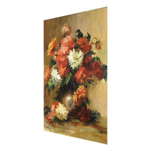 quadros de flores Auguste Renoir - Still Life with Dahlias