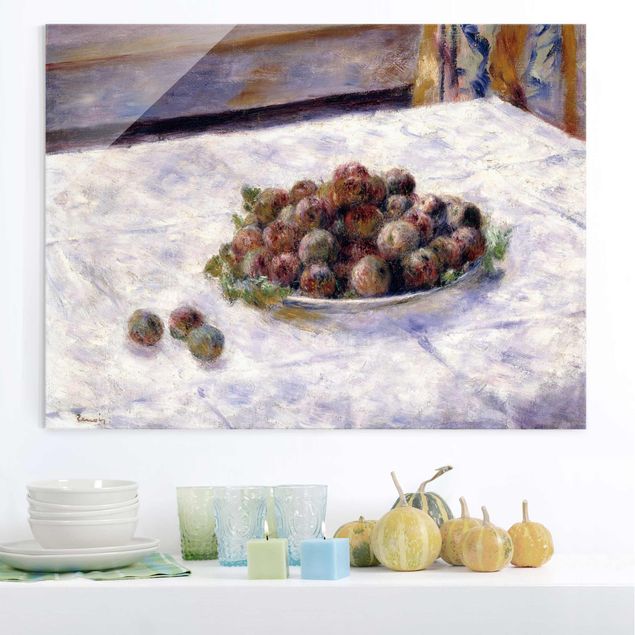 decoraçoes cozinha Auguste Renoir - Still Life, A Plate Of Plums