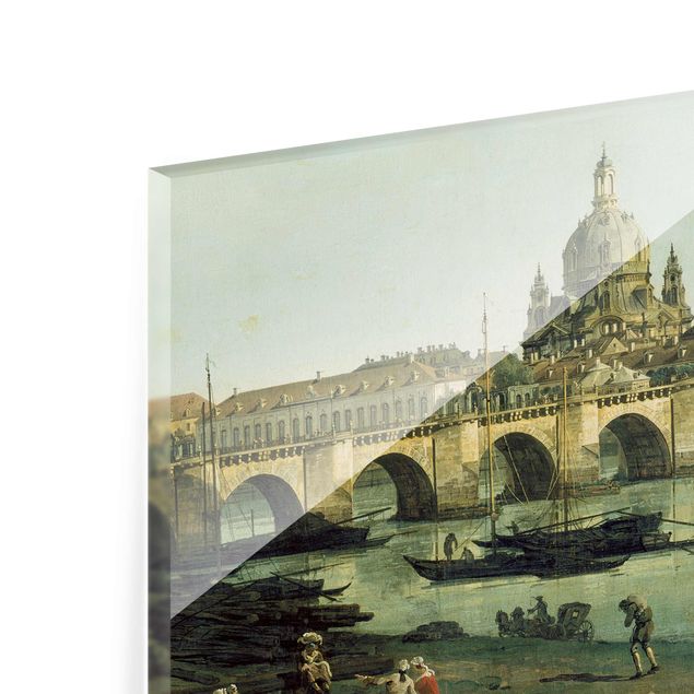 Quadros cidades Bernardo Bellotto - View of Dresden from the Right Bank of the Elbe with Augustus Bridge