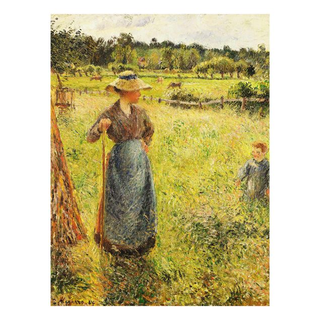 Quadros movimento artístico Pós-impressionismo Camille Pissarro - The Haymaker