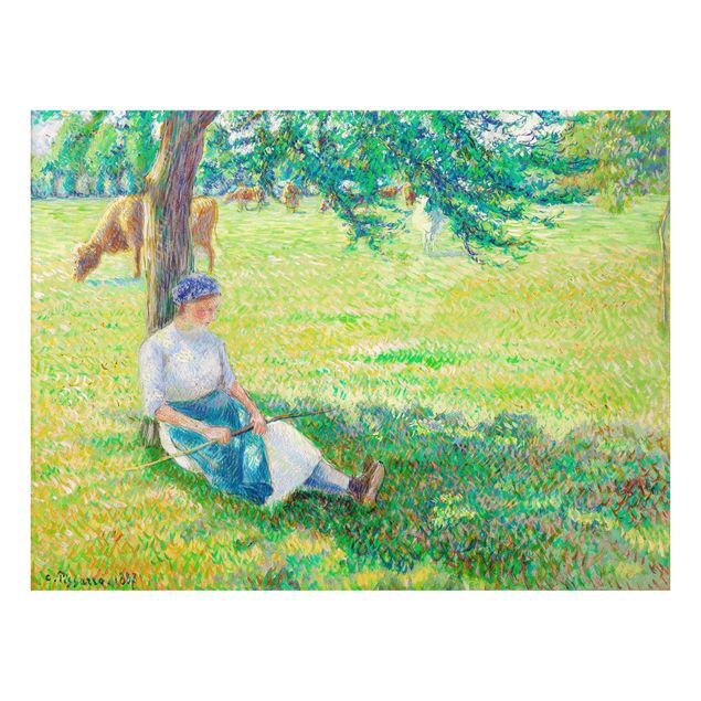 Quadros movimento artístico Pós-impressionismo Camille Pissarro - Cowgirl, Eragny