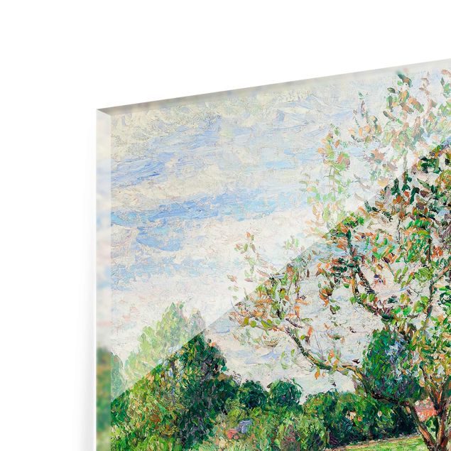 Quadros árvores Camille Pissarro - Meadow with Grey Horse, Eragny
