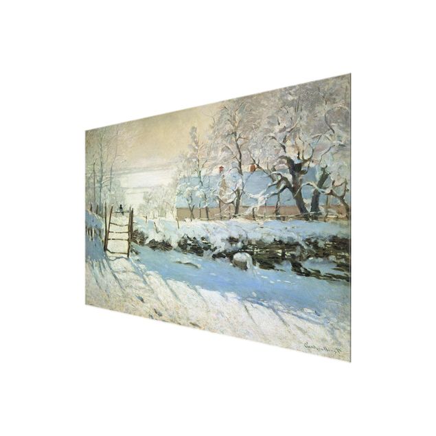 Quadros em vidro paisagens Claude Monet - The Magpie