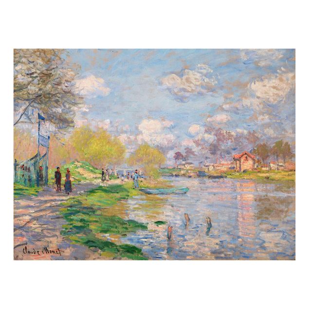 Quadros em vidro paisagens Claude Monet - Spring On The Seine