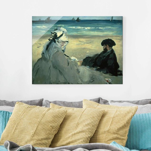 Quadros movimento artístico Impressionismo Edouard Manet - On The Beach
