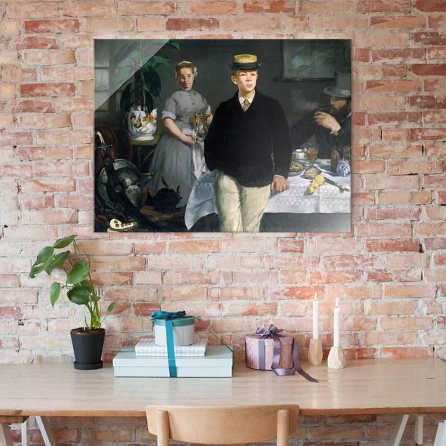 Quadros movimento artístico Impressionismo Edouard Manet - Luncheon In The Studio
