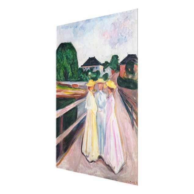 Quadros retratos Edvard Munch - Three Girls on the Bridge