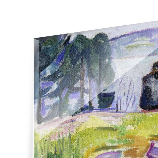 quadros modernos para quarto de casal Edvard Munch - Spring (Love Couple On The Shore)