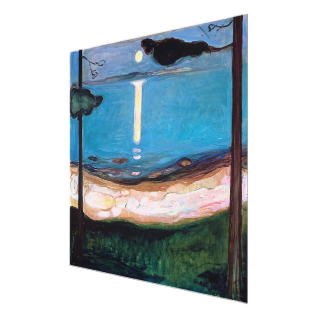 Quadros em vidro paisagens Edvard Munch - Moon Night