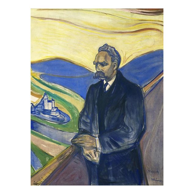 Quadros famosos Edvard Munch - Portrait of Friedrich Nietzsche