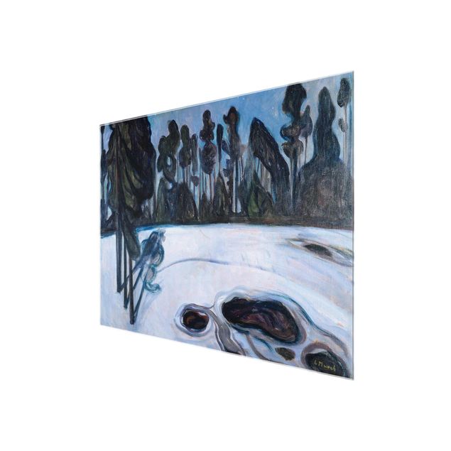Quadros em vidro paisagens Edvard Munch - Starry Night