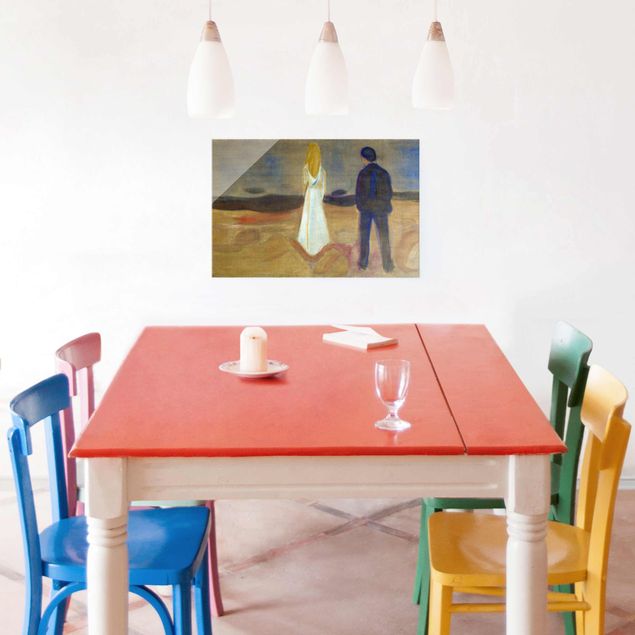 Quadros movimento artístico Pós-impressionismo Edvard Munch - Two humans. The Lonely (Reinhardt-Fries)