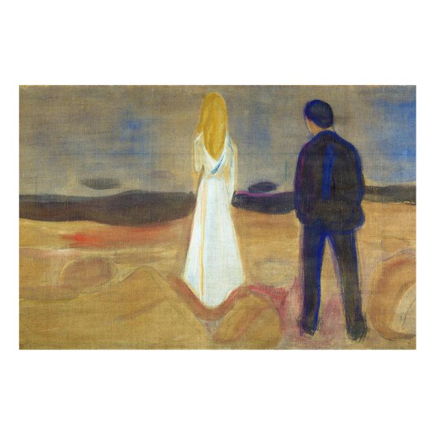 Quadros famosos Edvard Munch - Two humans. The Lonely (Reinhardt-Fries)
