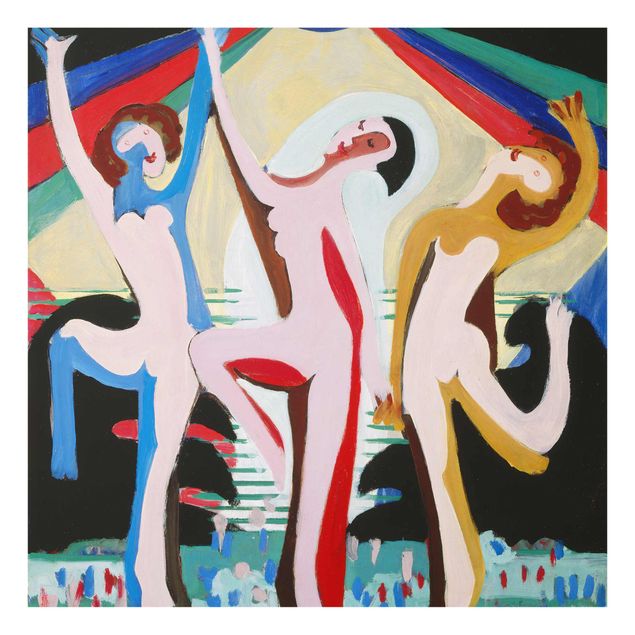 Quadros famosos Ernst Ludwig Kirchner - colour Dance