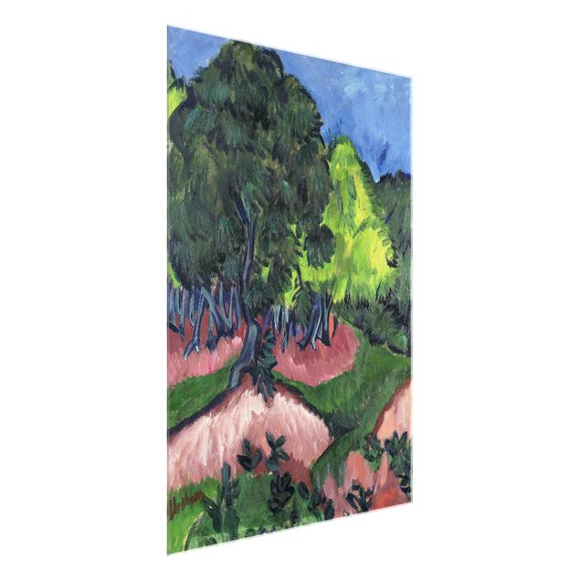 quadros de paisagens Ernst Ludwig Kirchner - Landscape with Chestnut Tree