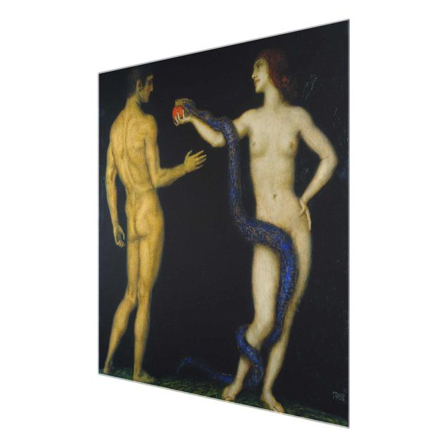 Quadros retratos Franz von Stuck - Adam and Eve
