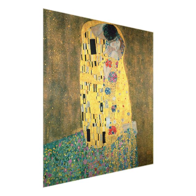 Quadros em vidro atos e eróticos Gustav Klimt - The Kiss