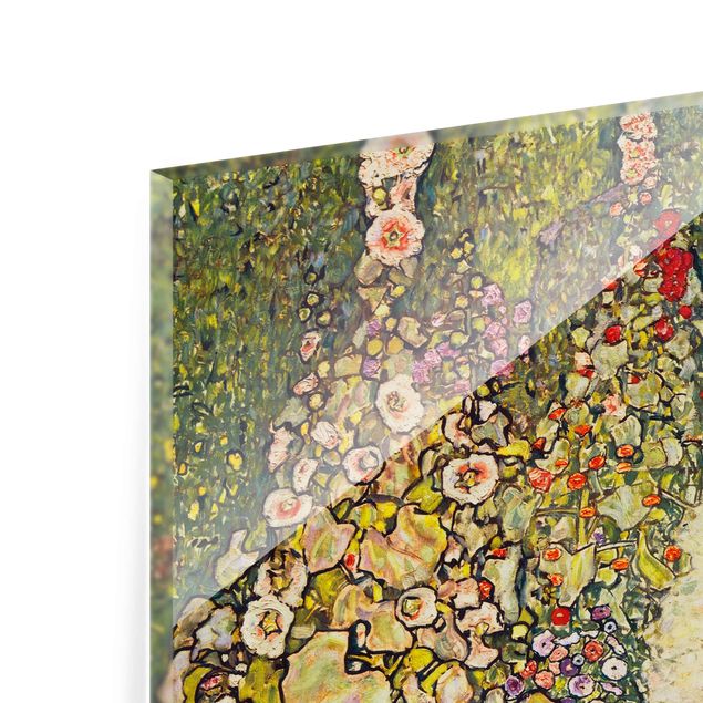 Quadros em amarelo Gustav Klimt - Garden Path with Hens