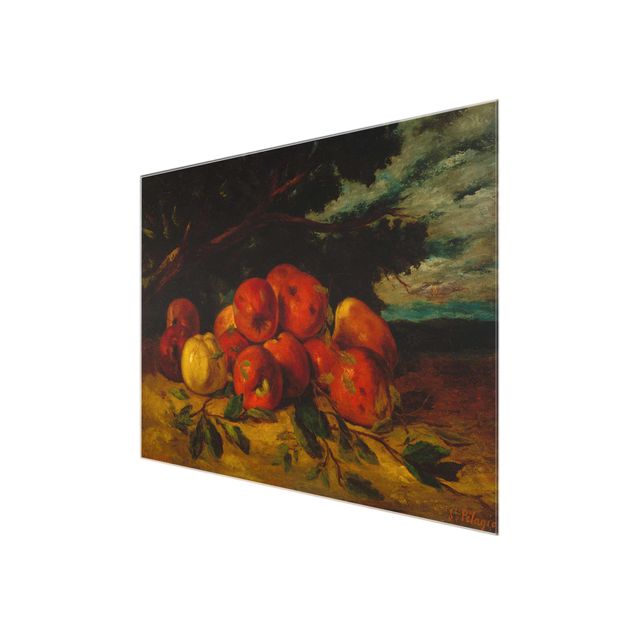 quadros para parede Gustave Courbet - Red Apples At The Foot Of A Tree