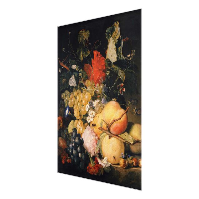 decoração quadros Jan van Huysum - Fruits, Flowers and Insects