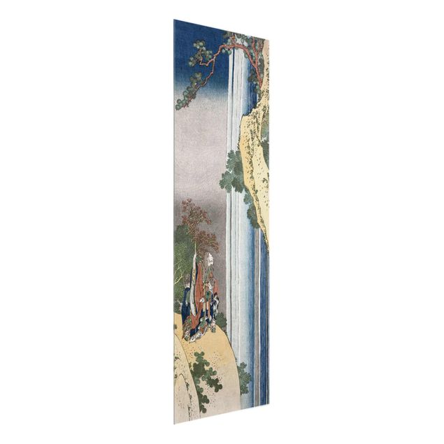 Quadros em vidro cascatas Katsushika Hokusai - The Poet Rihaku