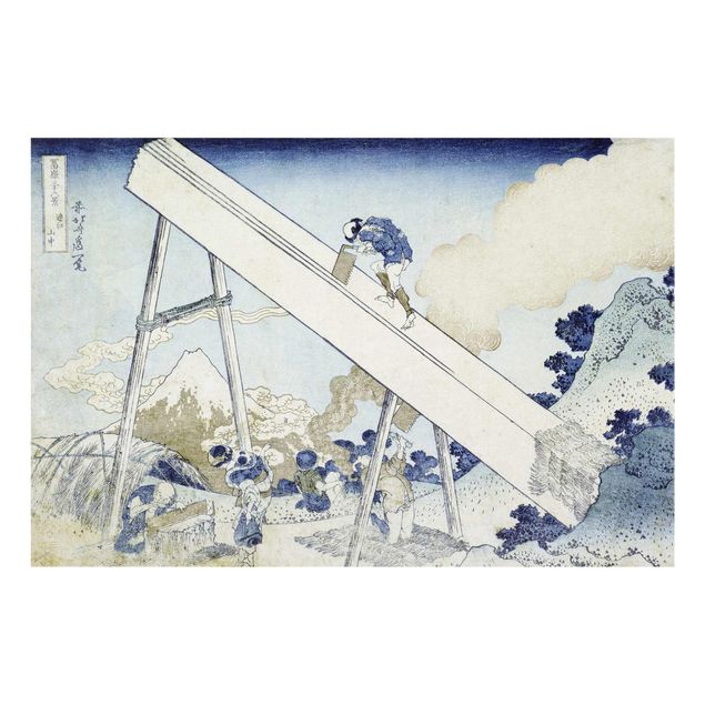 quadros de paisagens Katsushika Hokusai - In The Totomi Mountains