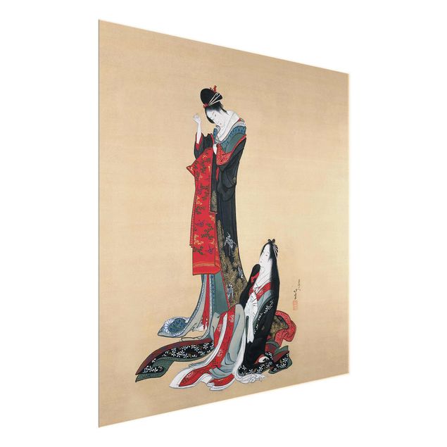 Quadros retratos Katsushika Hokusai - Two Courtesans