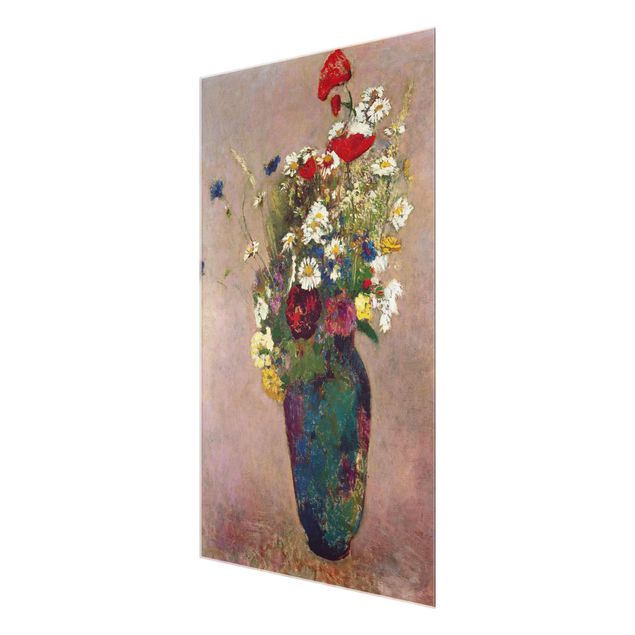 Quadros florais Odilon Redon - Flower Vase with Poppies