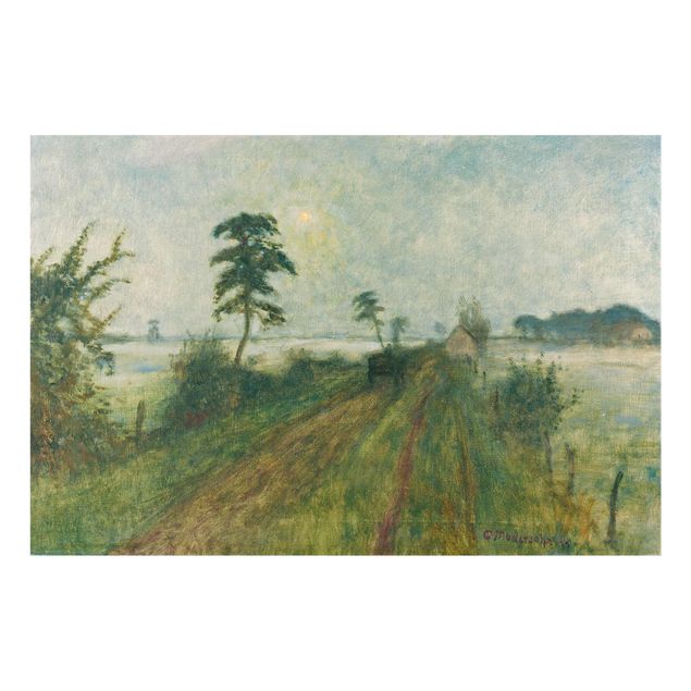 Quadros em vidro paisagens Otto Modersohn - Evening Mood In The Moor