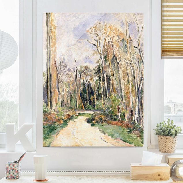Quadros movimento artístico Impressionismo Paul Cézanne - Path at the Entrance to the Forest