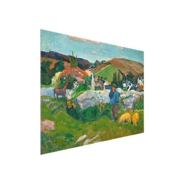 Quadros paisagens Paul Gauguin - The Swineherd