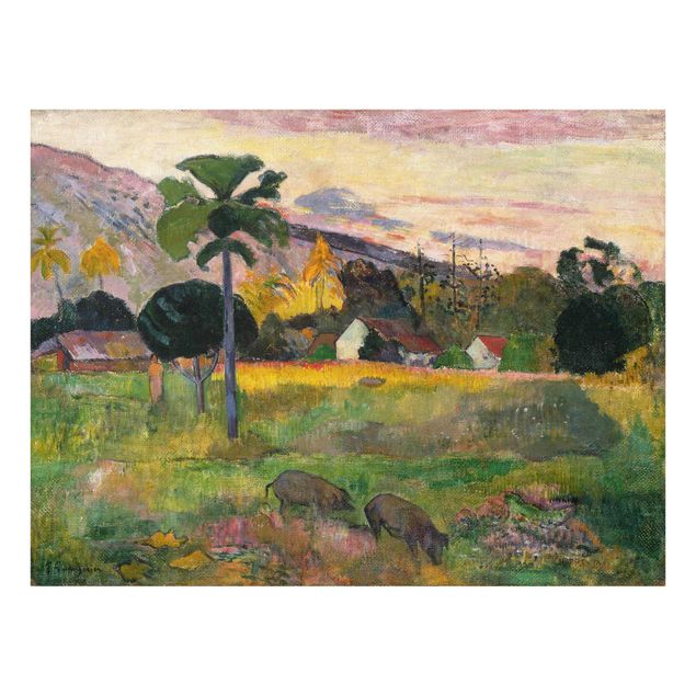 Quadros em vidro paisagens Paul Gauguin - Haere Mai (Come Here)