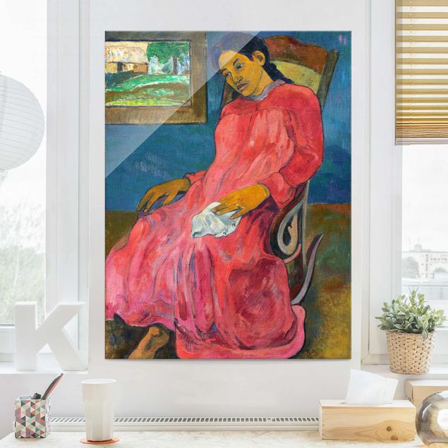 Quadros movimento artístico Impressionismo Paul Gauguin - Faaturuma (Melancholic)
