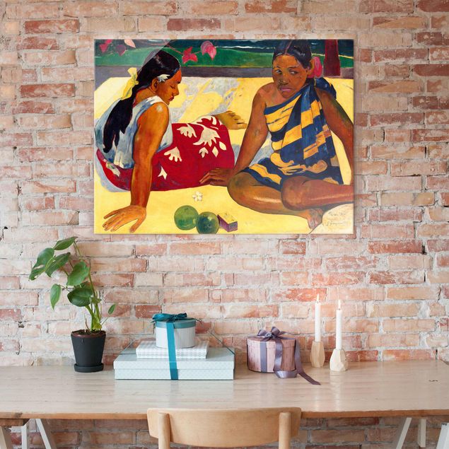 Quadros movimento artístico Impressionismo Paul Gauguin - Parau Api (Two Women Of Tahiti)