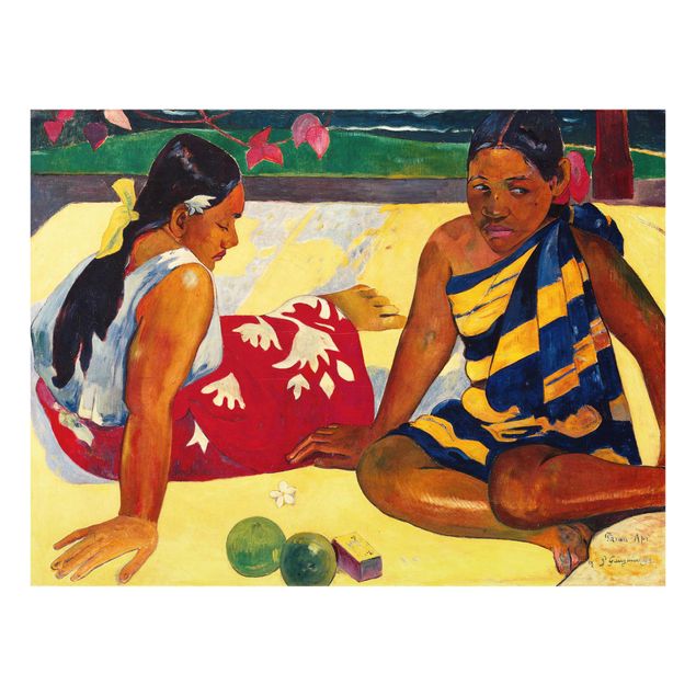 Quadros retratos Paul Gauguin - Parau Api (Two Women Of Tahiti)