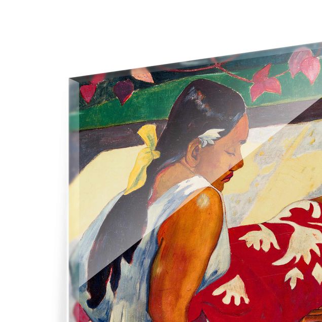 Quadros vermelhos Paul Gauguin - Parau Api (Two Women Of Tahiti)