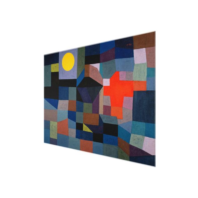 quadro em tons de azul Paul Klee - Fire At Full Moon