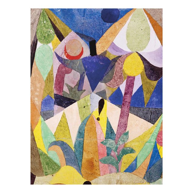 Quadros em vidro abstratos Paul Klee - Mild tropical Landscape