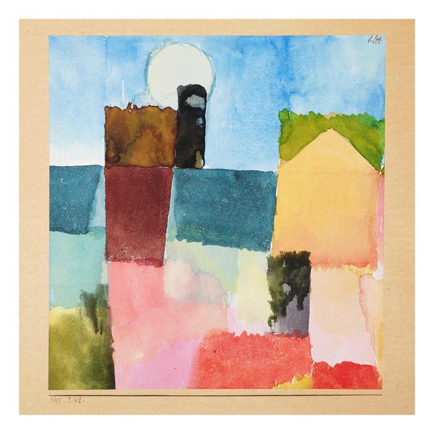 quadros abstratos modernos Paul Klee - Moonrise (St. Germain)