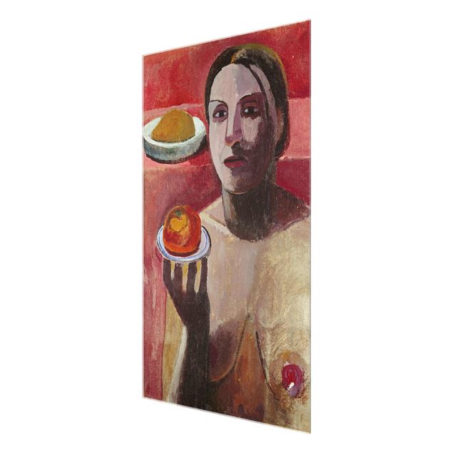 quadros modernos para quarto de casal Paula Modersohn-Becker - Semi-nude Italian Woman with Plate