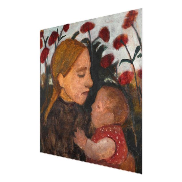 quadros decorativos para sala modernos Paula Modersohn-Becker - Girl with Child
