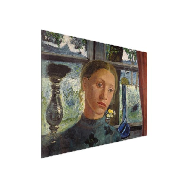 Quadros famosos Paula Modersohn-Becker - Girl'S Head In Front Of A Window