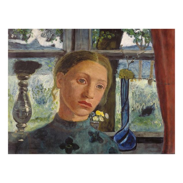 Quadros retratos Paula Modersohn-Becker - Girl'S Head In Front Of A Window
