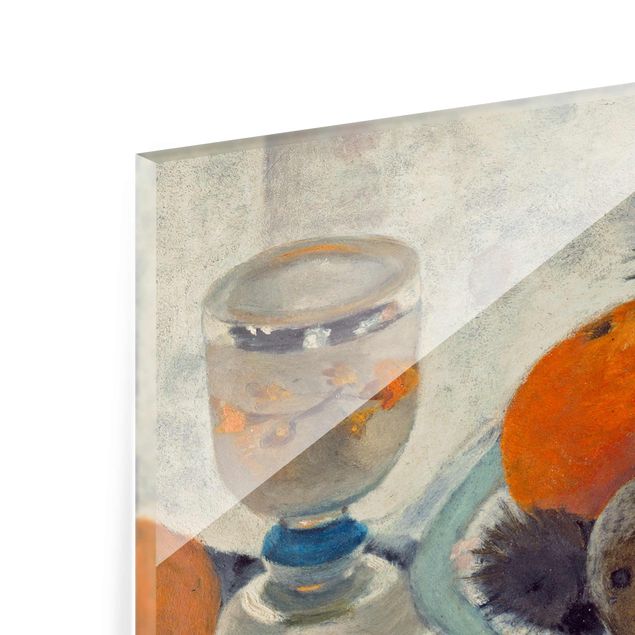 Quadros de Paula Modersohn Becker Paula Modersohn-Becker - Still Life with frosted Glass Mug, Apples and Pine Branch