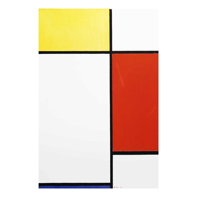 Quadros famosos Piet Mondrian - Composition I